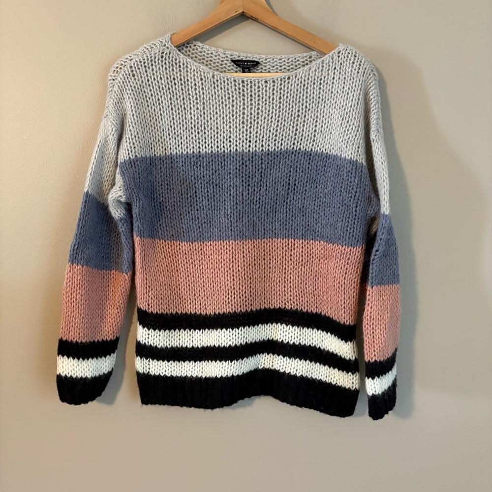 Colorblock Knit Sweater Lucky Brand Small